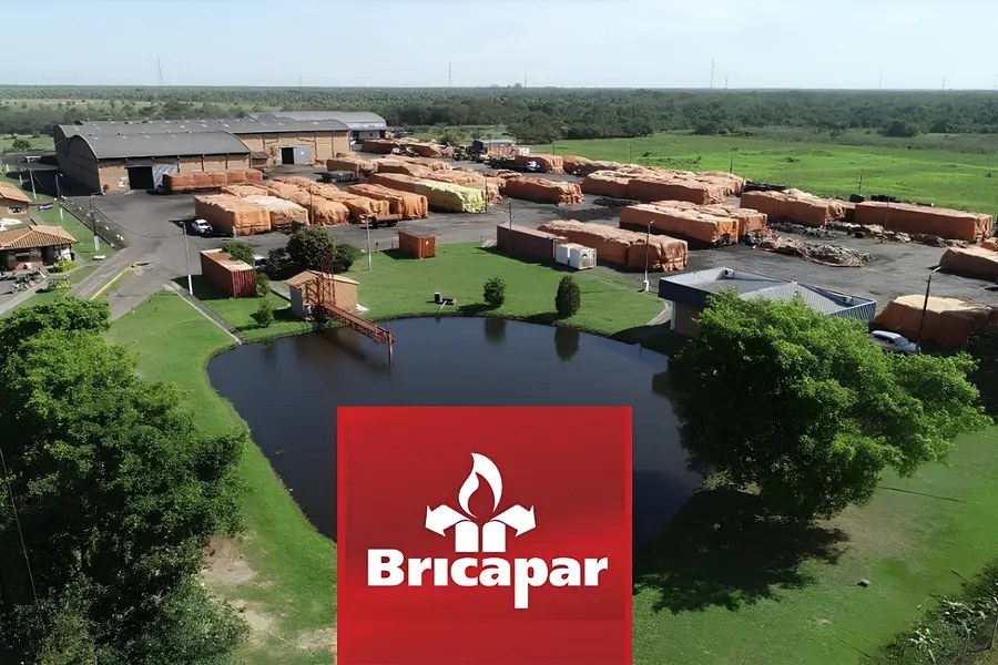 Aerial view of a BRICAPAR industrial facility in Paraguay